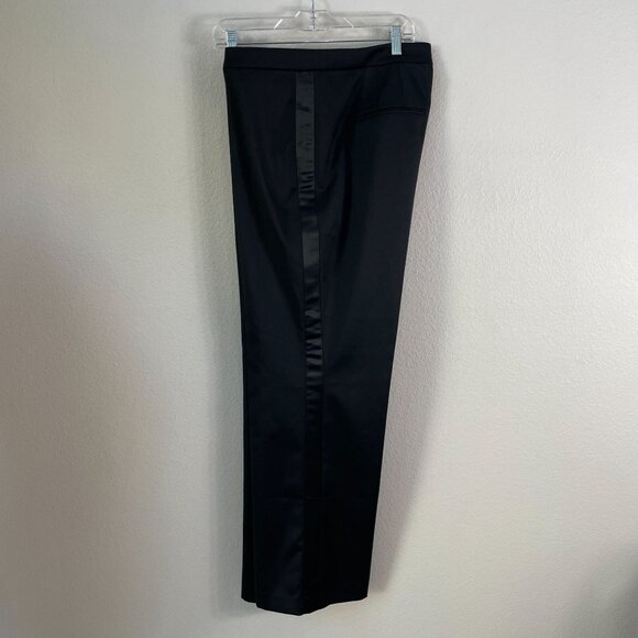 Ann Taylor Womens Plus 18 Sophia Black Dress Pants Side Tuxedo Striped Trousers - Picture 7 of 10